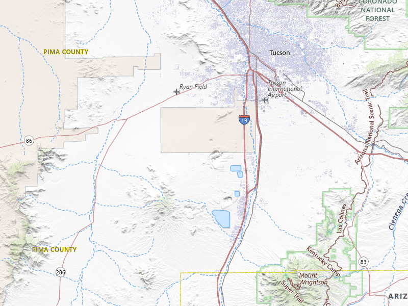 NEXRAD radar-signature map of the hail storm over Tucson, AZ on Aug 7, 2026