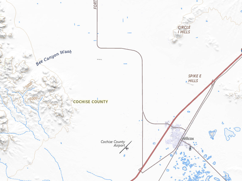 NEXRAD radar-signature map of the hail over Willcox, AZ