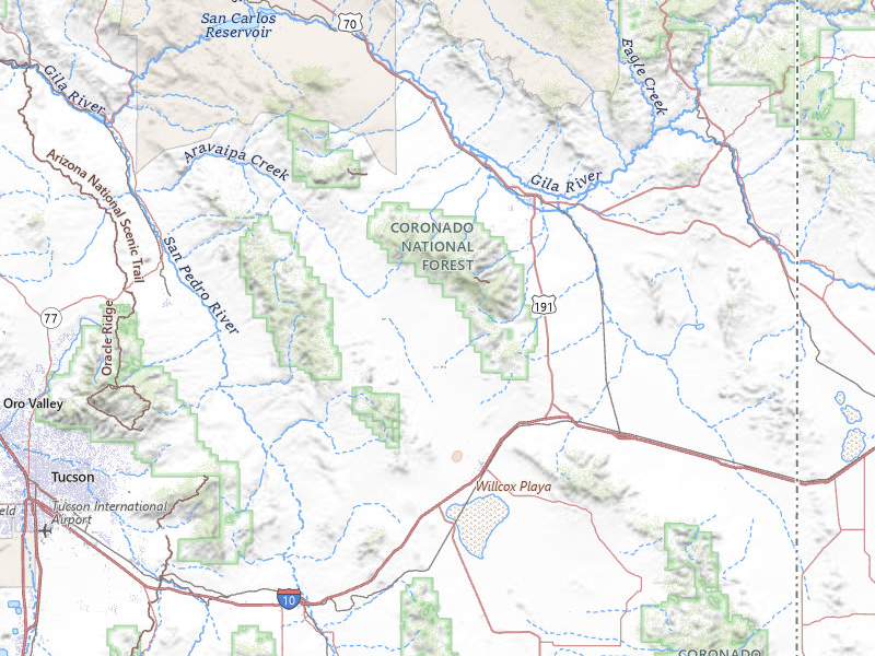 Radar-estimated hail-size map of the storm over Willcox, AZ