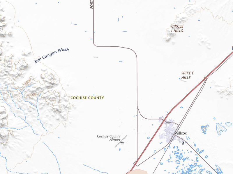 Radar-estimated hail-size map of the storm over Willcox, AZ