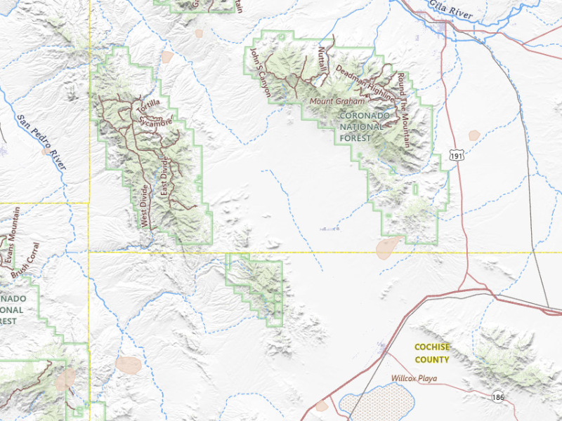 Radar-estimated hail-size map of the storm over Willcox, AZ
