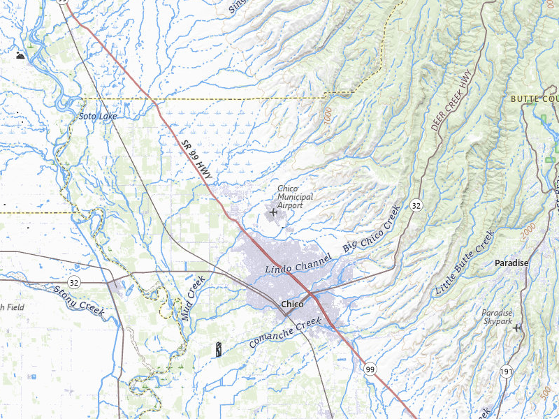 Radar-estimated hail-size map of the storm over Chico, CA on Apr 12, 2026