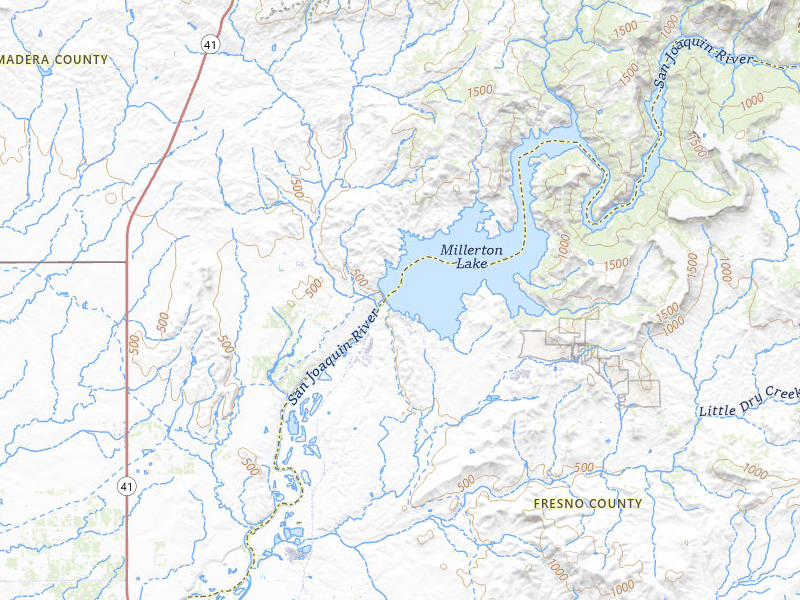 Radar-estimated hail-size map of the storm over Friant, CA on Apr 21, 2026
