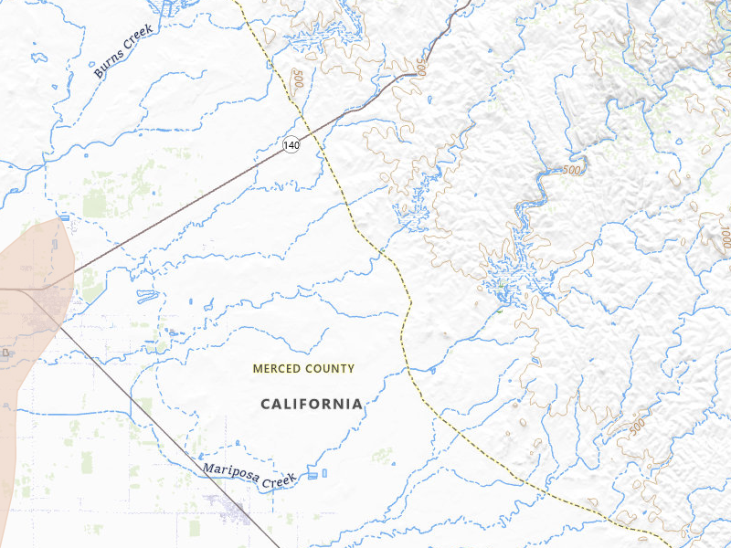Radar-estimated hail-size map of the storm over Le Grand, CA on Apr 9, 2026