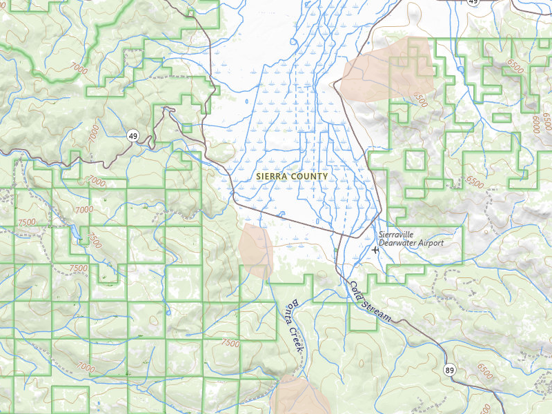 Radar-estimated hail-size map of the storm over Sierraville, CA on Jun 18, 2026