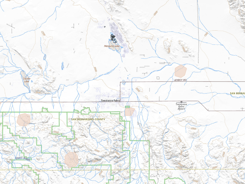 Radar-estimated hail-size map of the storm over Twentynine Palms, CA on Sep 24, 2026