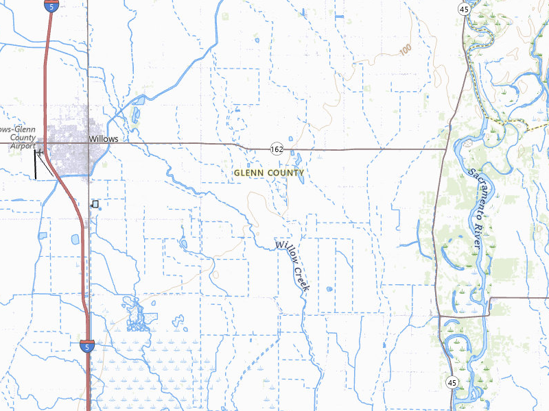 Radar-estimated hail-size map of the storm over Willows, CA on Apr 8, 2026