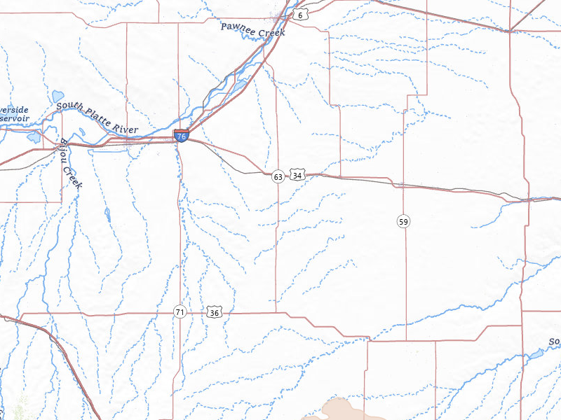 Radar-estimated hail-size map of the storm over Akron, CO on May 17, 2026