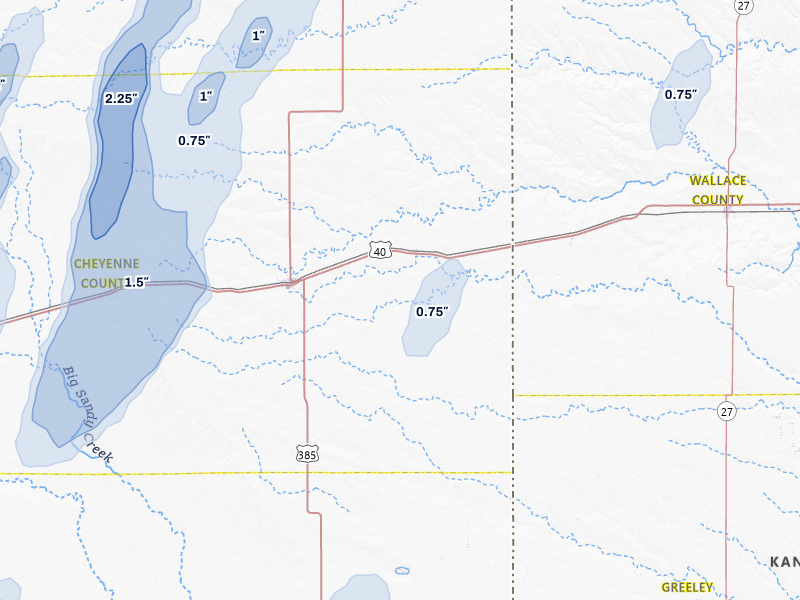 NEXRAD radar-signature map of the hail storm over Arapahoe, CO on May 29, 2026