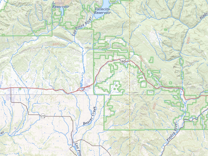 Radar-estimated hail-size map of the storm over Bayfield, CO on Jul 15, 2026
