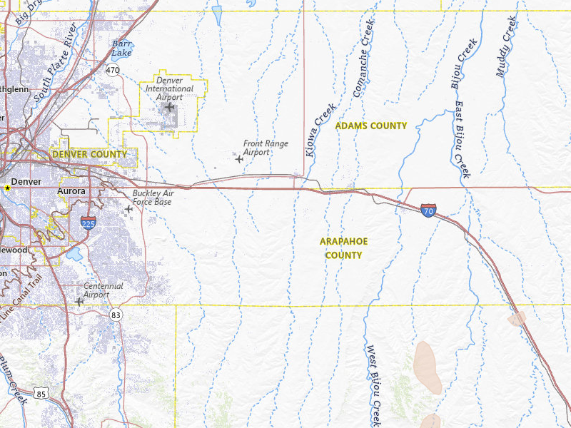 Radar-estimated hail-size map of the storm over Bennett, CO on May 30, 2026
