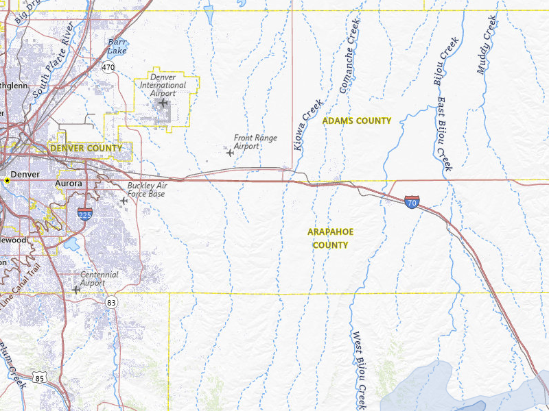 NEXRAD radar-signature map of the hail storm over Bennett, CO on Jun 8, 2026