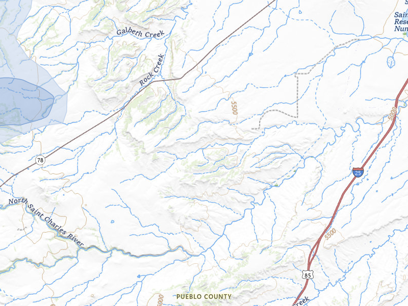 NEXRAD radar-signature map of the hail storm over Beulah, CO on Jul 28, 2026