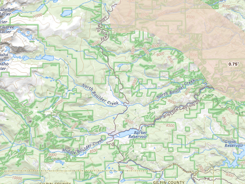 Radar-estimated hail-size map of the storm over Boulder, CO