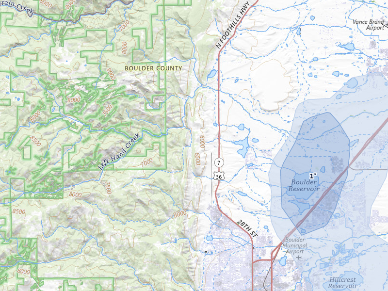 NEXRAD radar-signature map of the hail over Boulder, CO