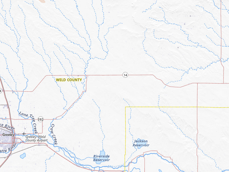 Radar-estimated hail-size map of the storm over Briggsdale, CO on Jul 23, 2026