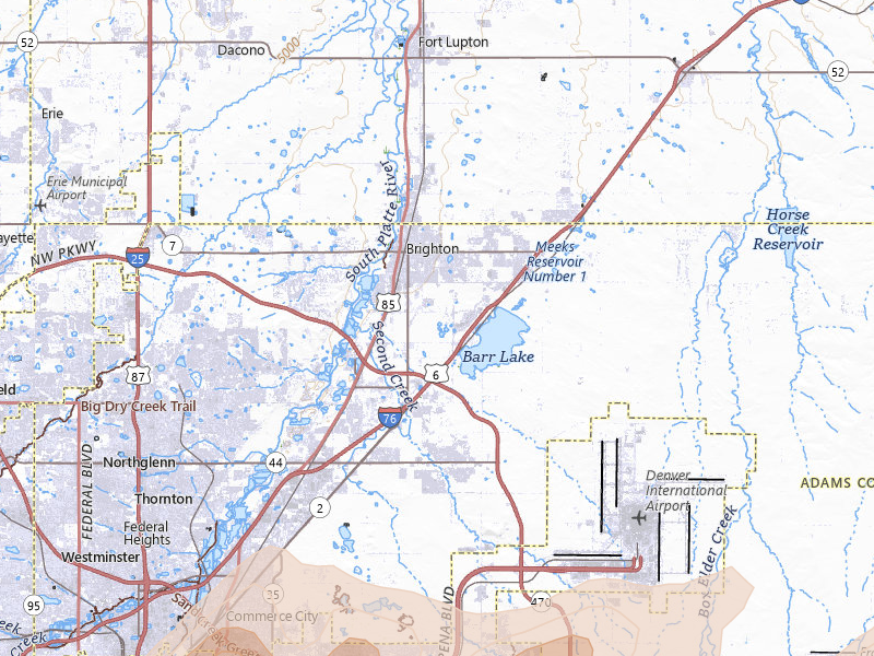 Radar-estimated hail-size map of the storm over Brighton, CO on Jun 1, 2026