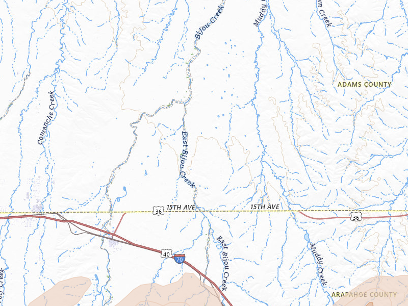 Radar-estimated hail-size map of the storm over Byers, CO on May 21, 2026