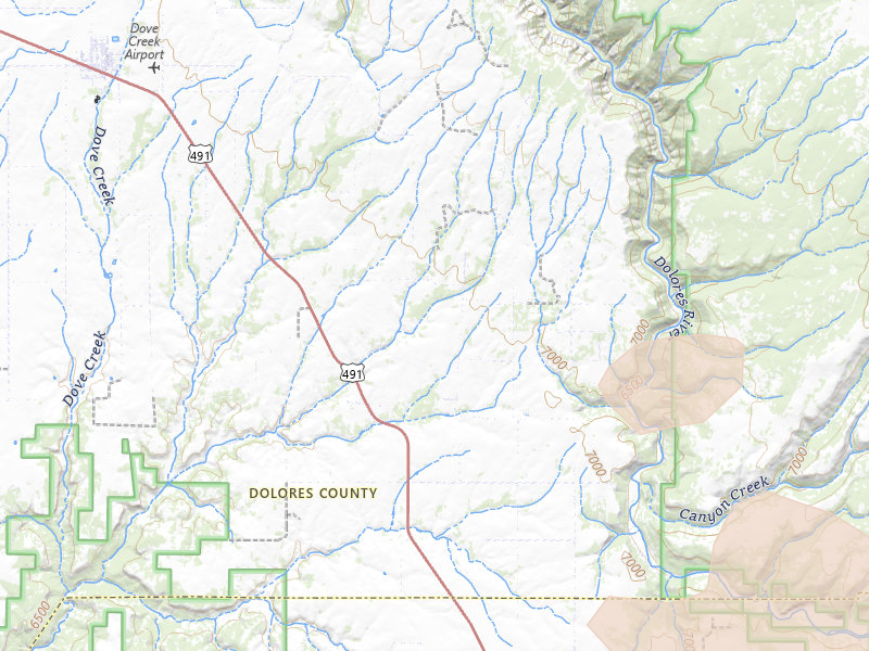 Radar-estimated hail-size map of the storm over Cahone, CO on Jul 21, 2026