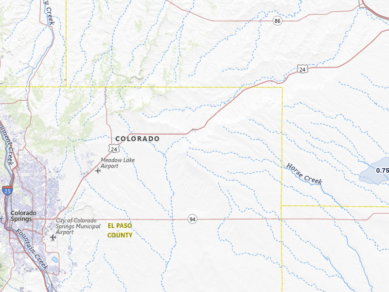 NEXRAD radar-signature map of the hail over Calhan, CO