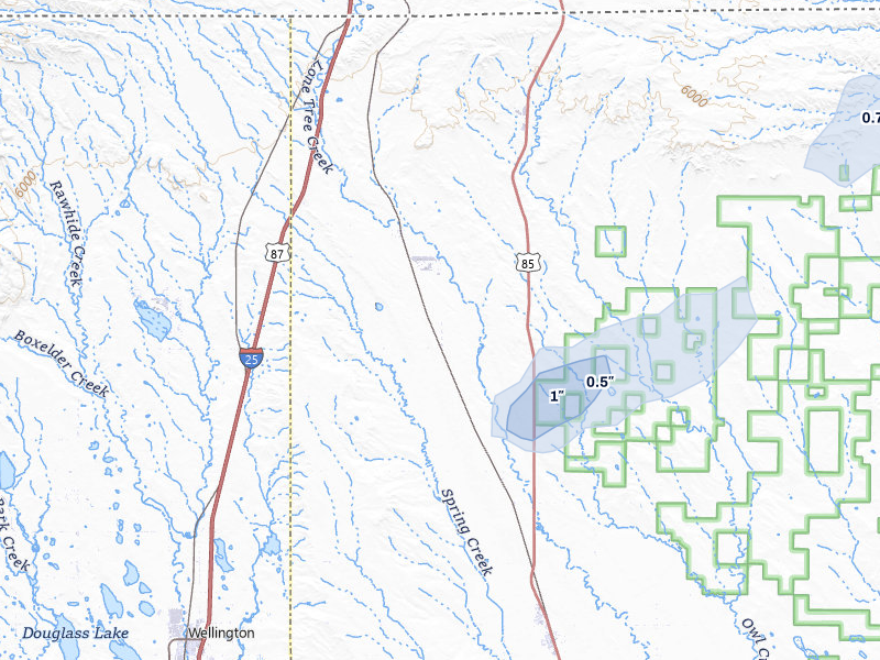 NEXRAD radar-signature map of the hail storm over Carr, CO on May 30, 2026
