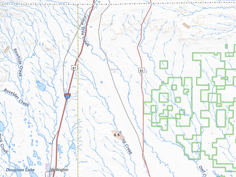 Radar-estimated hail-size map of the storm over Carr, CO on Jul 31, 2026