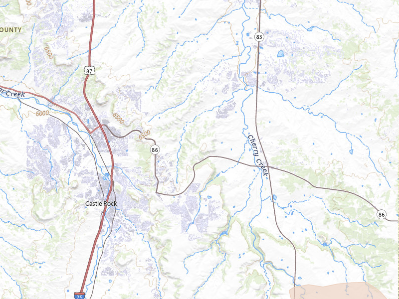 Radar-estimated hail-size map of the storm over Castle Rock, CO on May 29, 2026