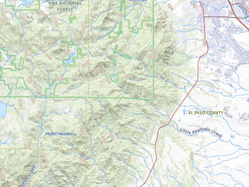 Radar-estimated hail-size map of the storm over Colorado Springs, CO on Jul 4, 2026