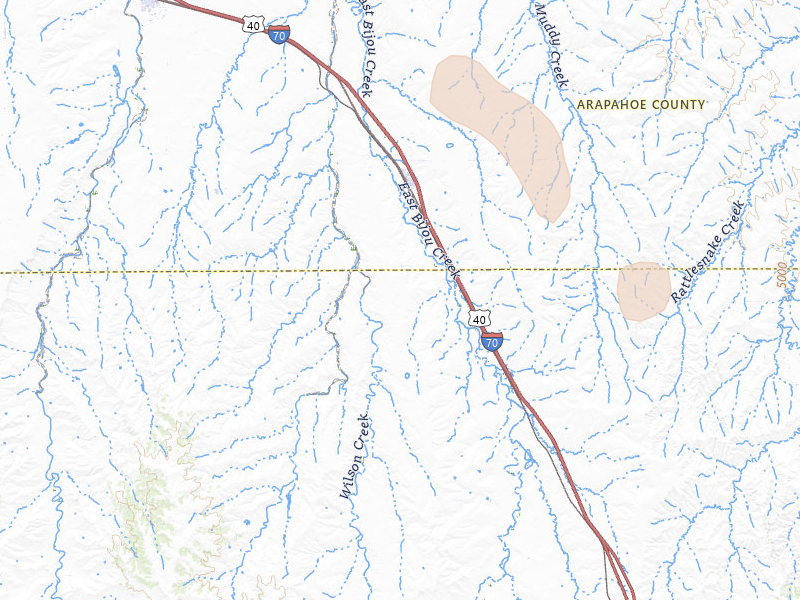 Radar-estimated hail-size map of the storm over Deer Trail, CO on May 9, 2026