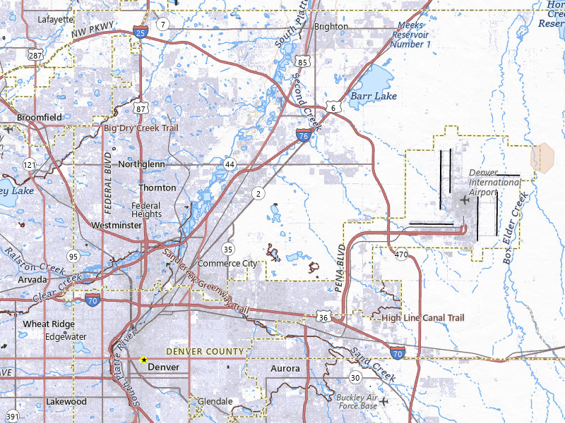 Radar-estimated hail-size map of the storm over Denver, CO on Jul 29, 2026