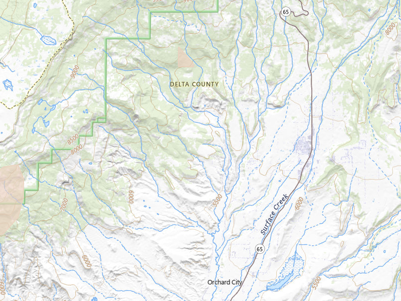 Radar-estimated hail-size map of the storm over Eckert, CO on Jul 20, 2026