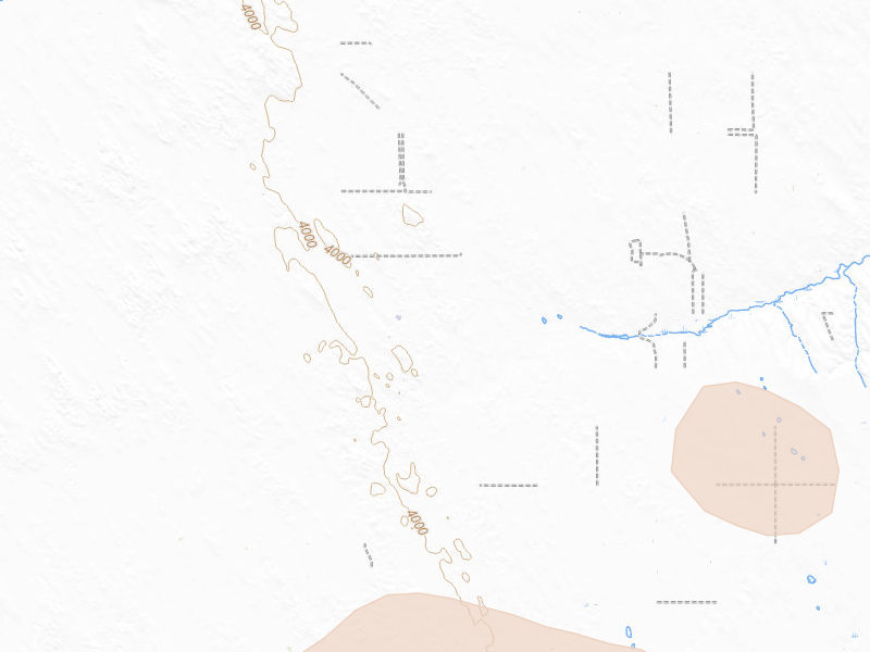 Radar-estimated hail-size map of the storm over Eckley, CO on Jul 2, 2026