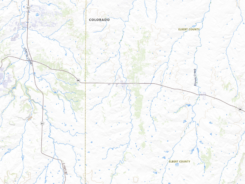 Radar-estimated hail-size map of the storm over Elizabeth, CO on Aug 26, 2026