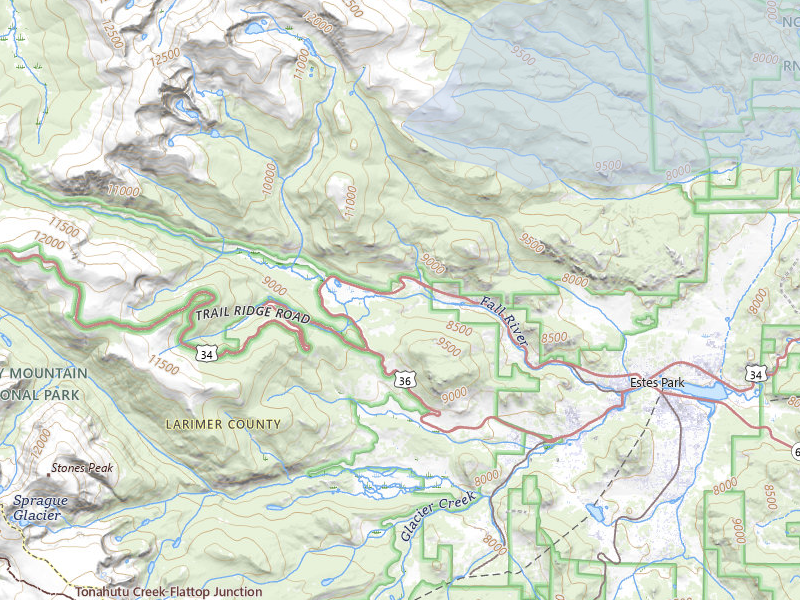 NEXRAD radar-signature map of the hail storm over Estes Park, CO on Jun 3, 2026