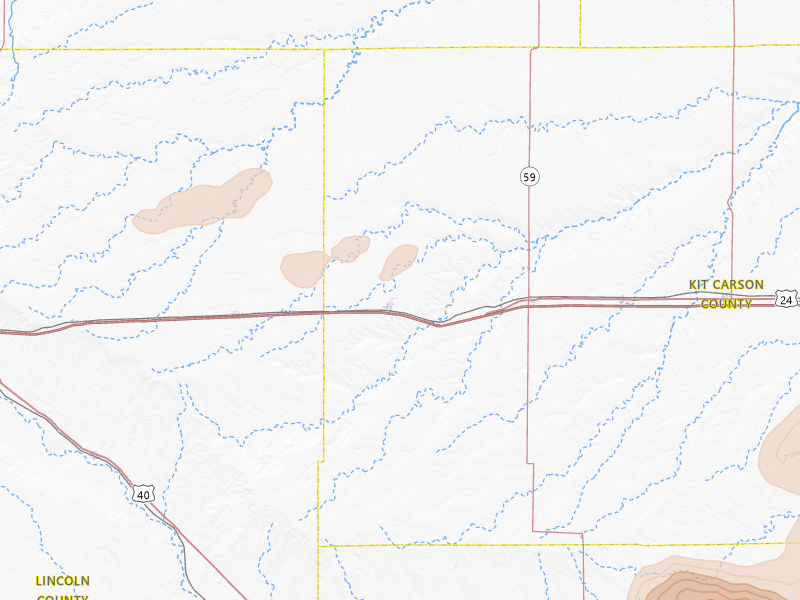 Radar-estimated hail-size map of the storm over Flagler, CO on Jun 20, 2026