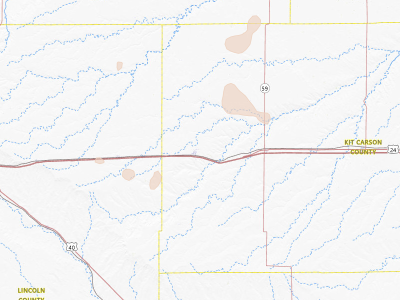 Radar-estimated hail-size map of the storm over Flagler, CO on Jul 28, 2026