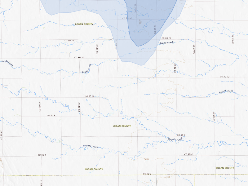 NEXRAD radar-signature map of the hail storm over Fleming, CO on Sep 5, 2026