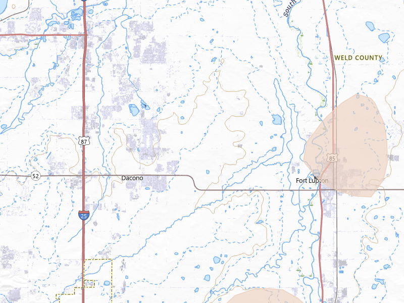 Radar-estimated hail-size map of the storm over Fort Lupton, CO on Jul 8, 2026