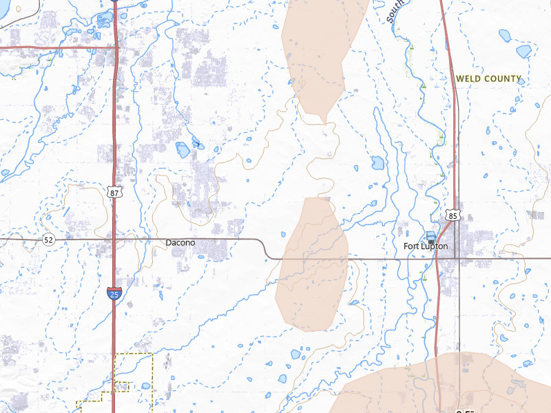 Radar-estimated hail-size map of the storm over Fort Lupton, CO