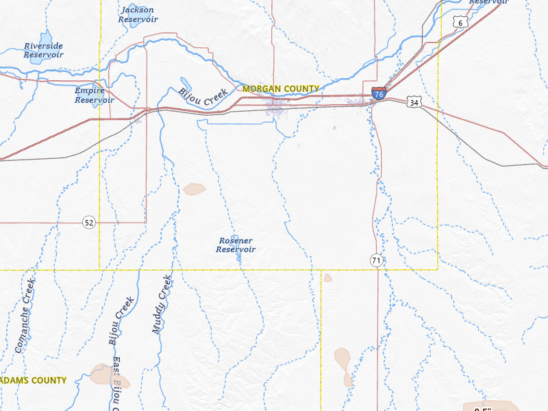 Radar-estimated hail-size map of the storm over Fort Morgan, CO on Jul 4, 2026