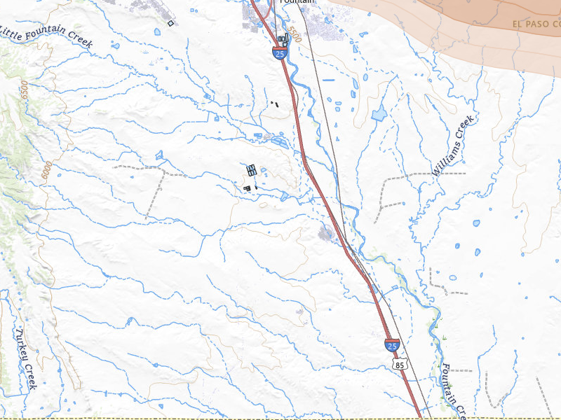 Radar-estimated hail-size map of the storm over Fountain, CO