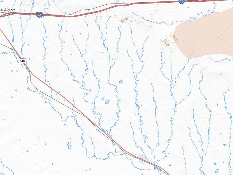 Radar-estimated hail-size map of the storm over Genoa, CO on May 21, 2026