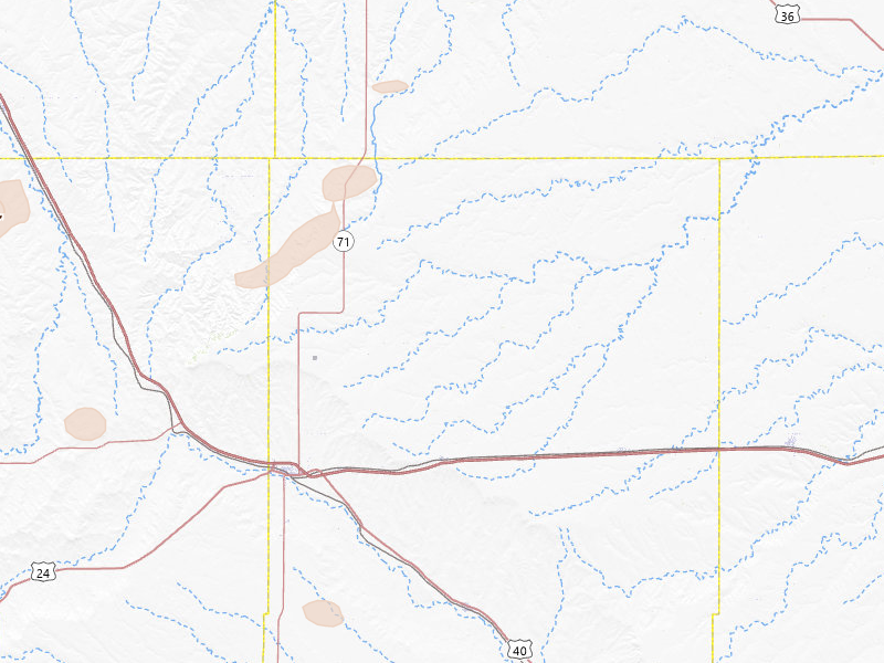 Radar-estimated hail-size map of the storm over Genoa, CO on Jul 9, 2026