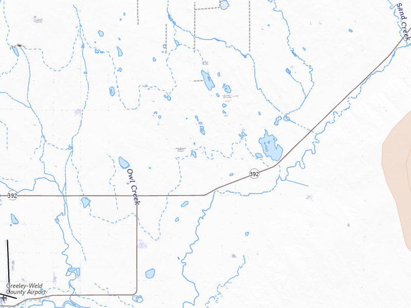 Radar-estimated hail-size map of the storm over Gill, CO on May 30, 2026