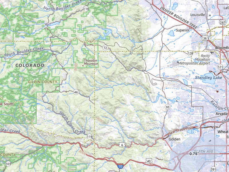 NEXRAD radar-signature map of the hail storm over Golden, CO on May 28, 2026
