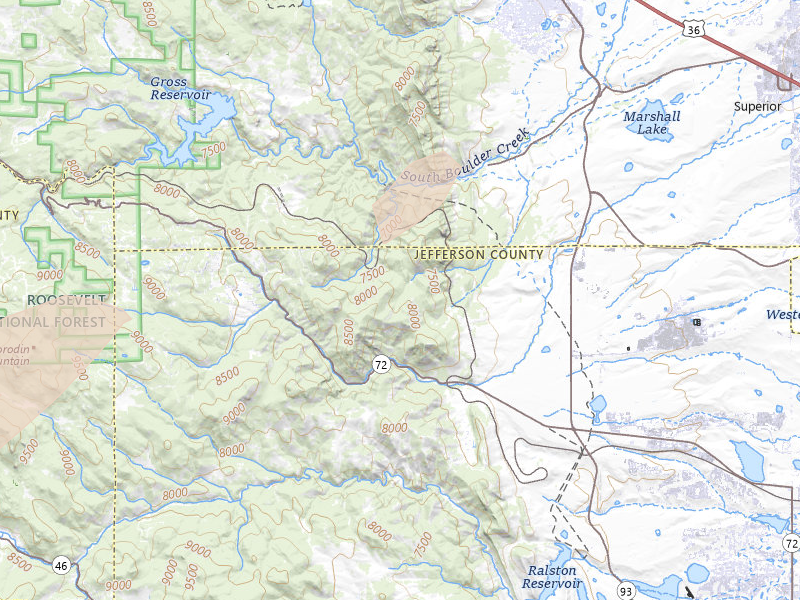 Radar-estimated hail-size map of the storm over Golden, CO