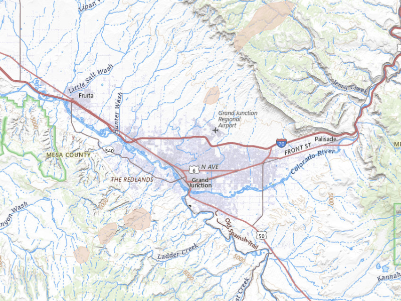 Radar-estimated hail-size map of the storm over Grand Junction, CO