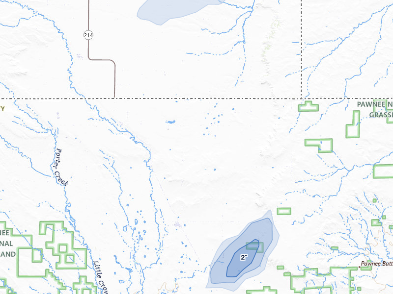 NEXRAD radar-signature map of the hail storm over Grover, CO on Aug 22, 2026