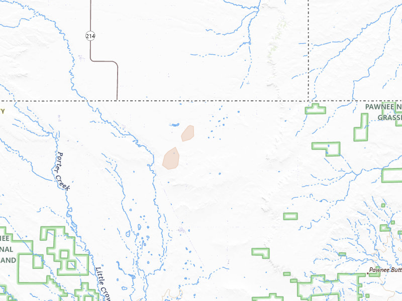 Radar-estimated hail-size map of the storm over Grover, CO