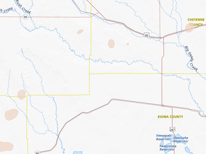 Radar-estimated hail-size map of the storm over Haswell, CO on Jul 29, 2026